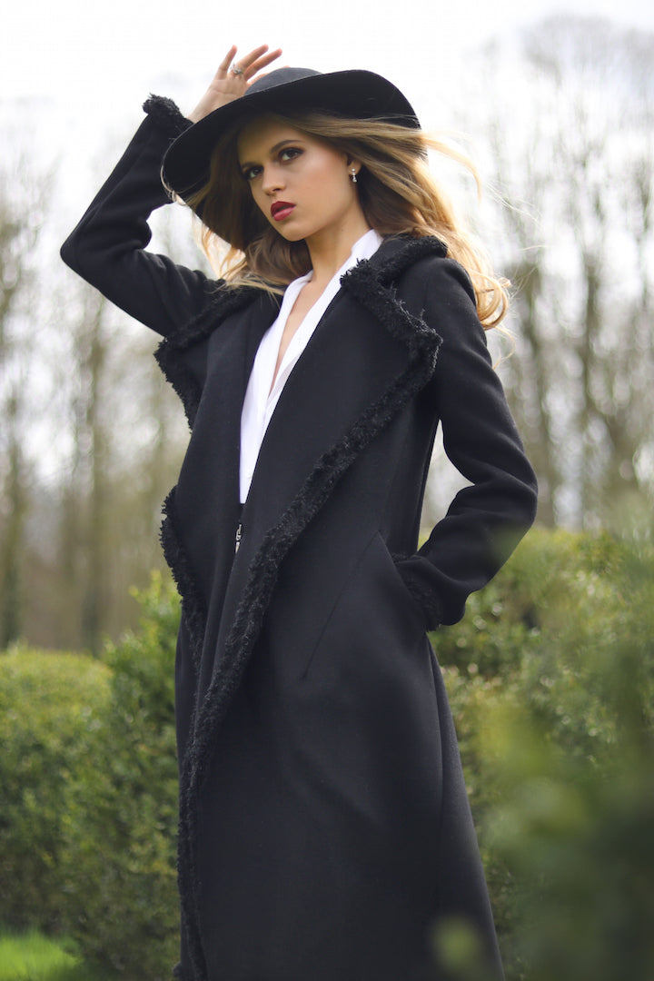 chic unique cashmere coat made in France